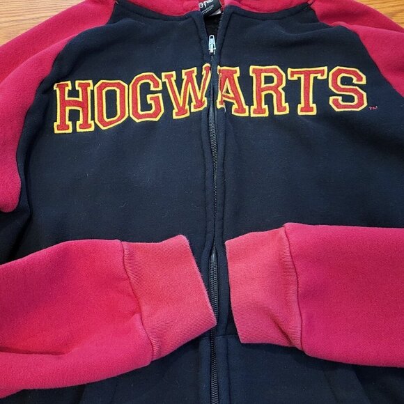 Harry Potter Men’s Hoodie Hogwarts Embroidered Full Zip Medium Universal Studios - Picture 4 of 12